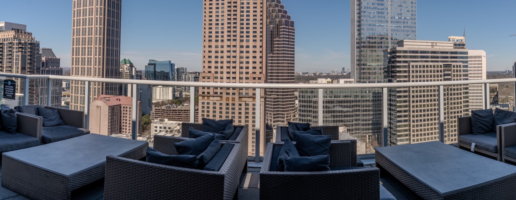 a balcony view of a city